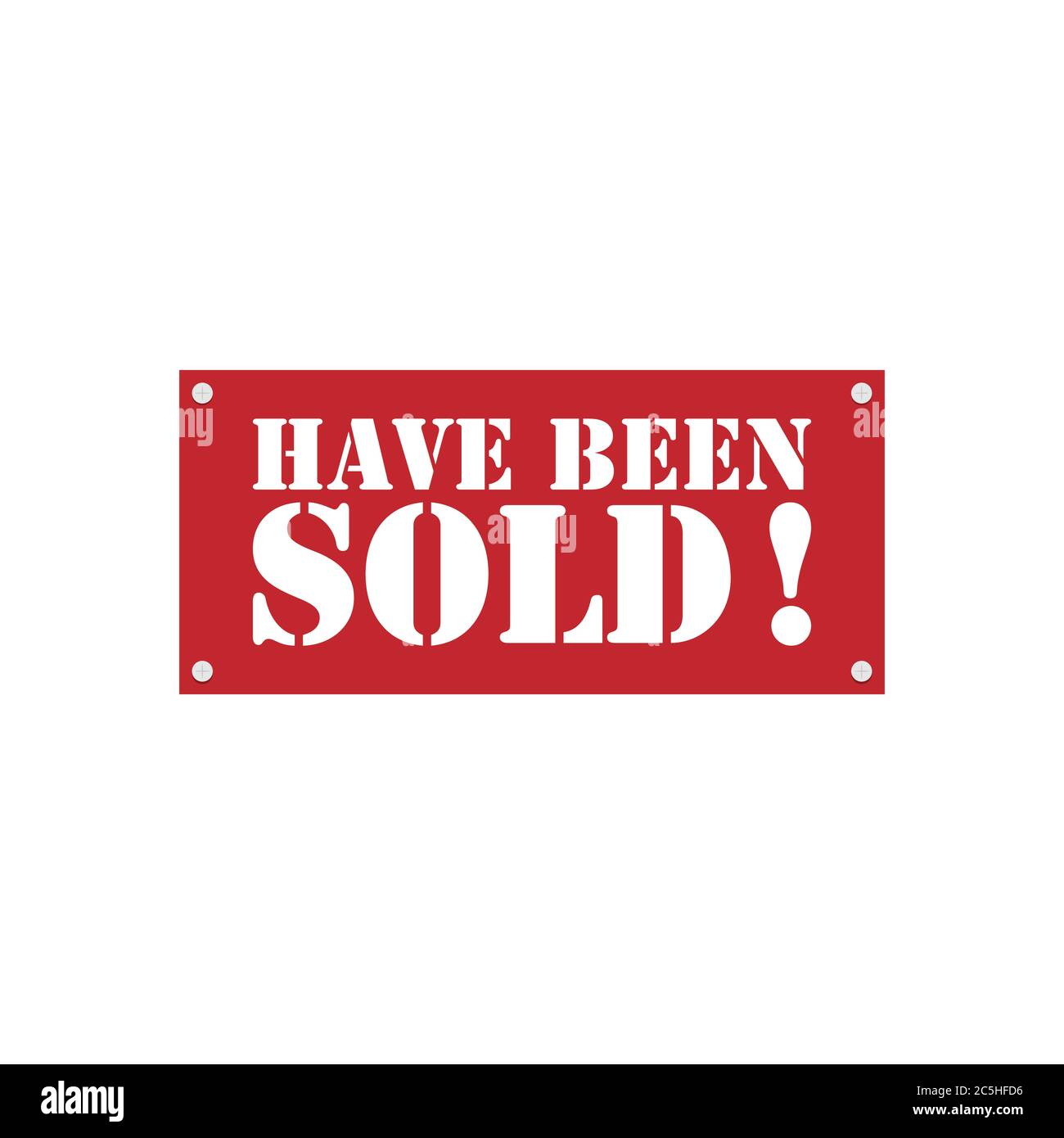 SOLD red stamp flat vector icon. sale vintage rubber badge template ...