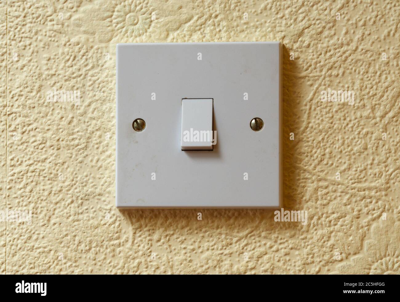 An electric light switch on the wall of a home Stock Photo Alamy