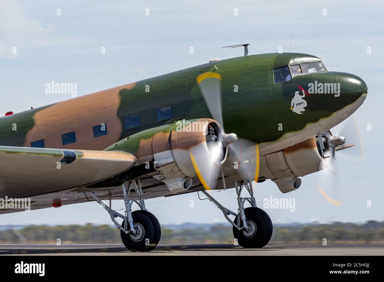 Former United States Air Force Douglas C47B twin engine aircraft used