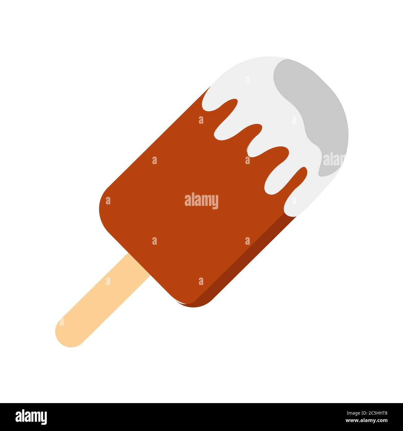 Ice cream on white background. Vector illustration in trendy flat style ...