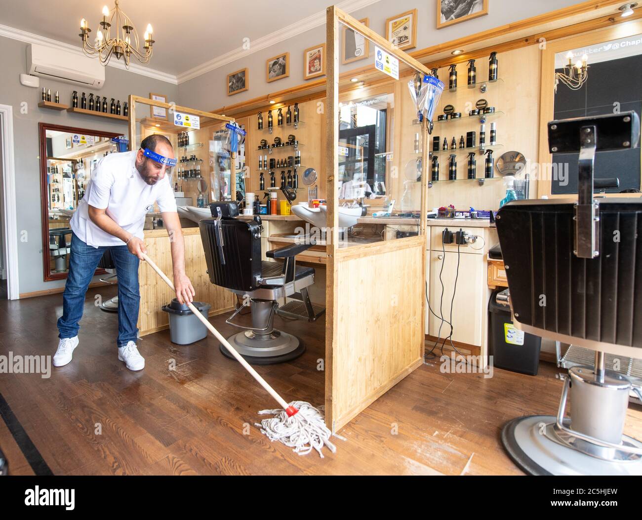Mehmet Yusuf, owner of Chaplin's of London Barbers in Brockley, south