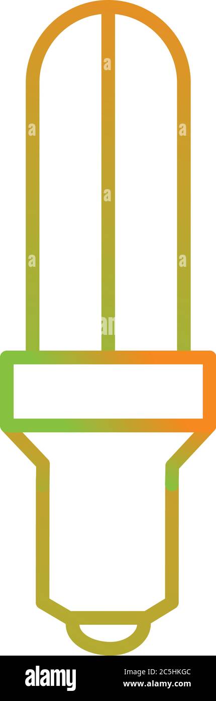 Unique Energy Saver Bulb Vector Line Icon Stock Vector