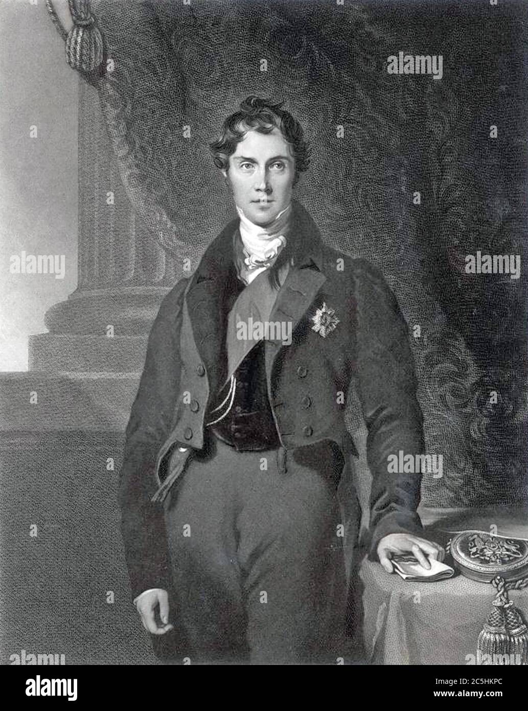 GEORGE HAMILTON-GORDON, 4th Earl of Aberdeen (1784-1860) Scottish statesman and specialist in foreign affairs, here about 1830. Stock Photo