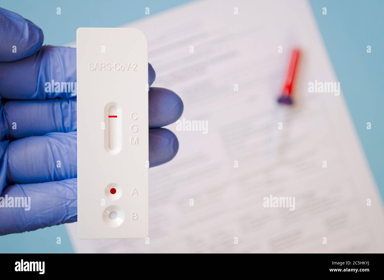 Negative test result by using rapid test for COVID19, quick fast