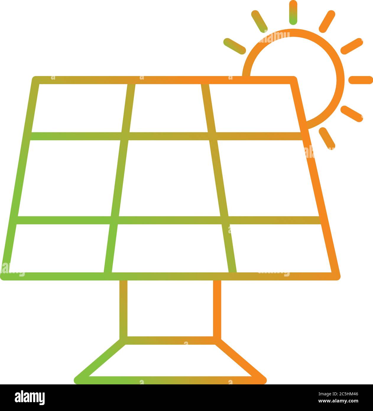 Unique Solar Panel Vector Line Icon Stock Vector Image & Art - Alamy