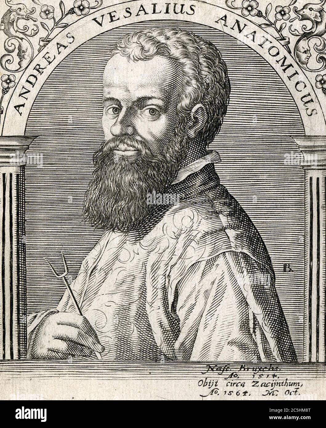 ANDREAS VESALIUS (1514-1564) Flemish physician and anatomist Stock Photo