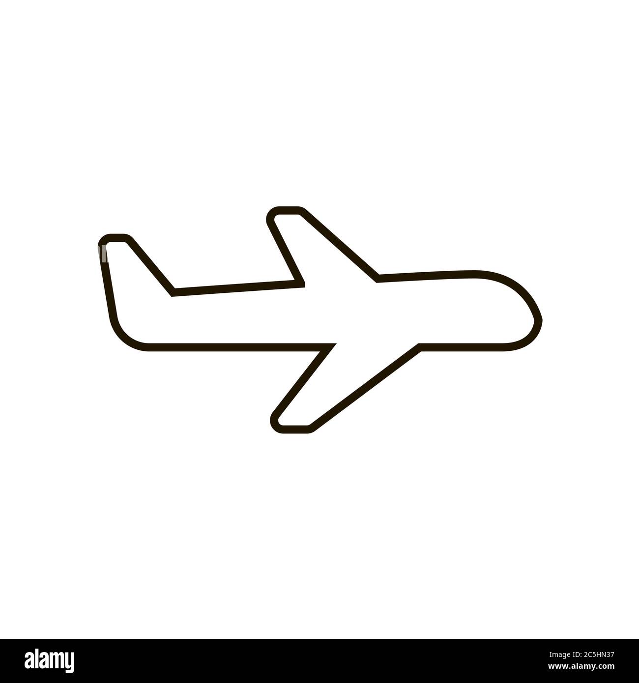 Plane icon in trendy flat style isolated on white background. Eps 10 ...
