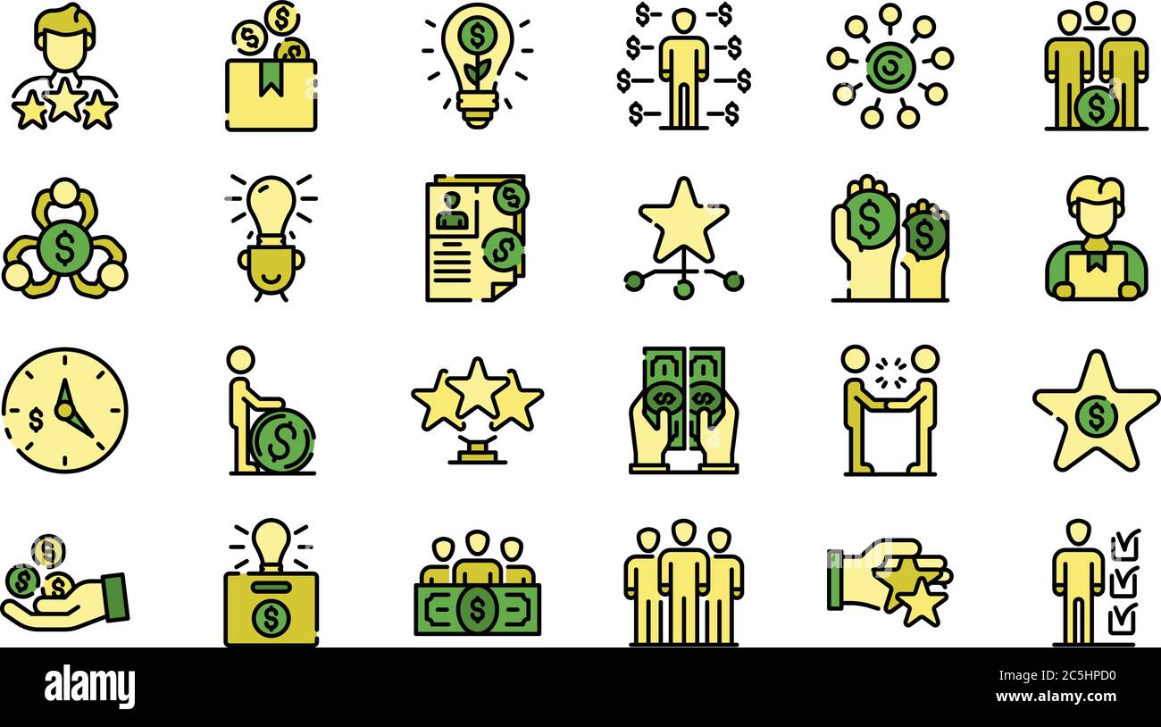 Crowdfunding icons vector flat Stock Vector Image & Art - Alamy