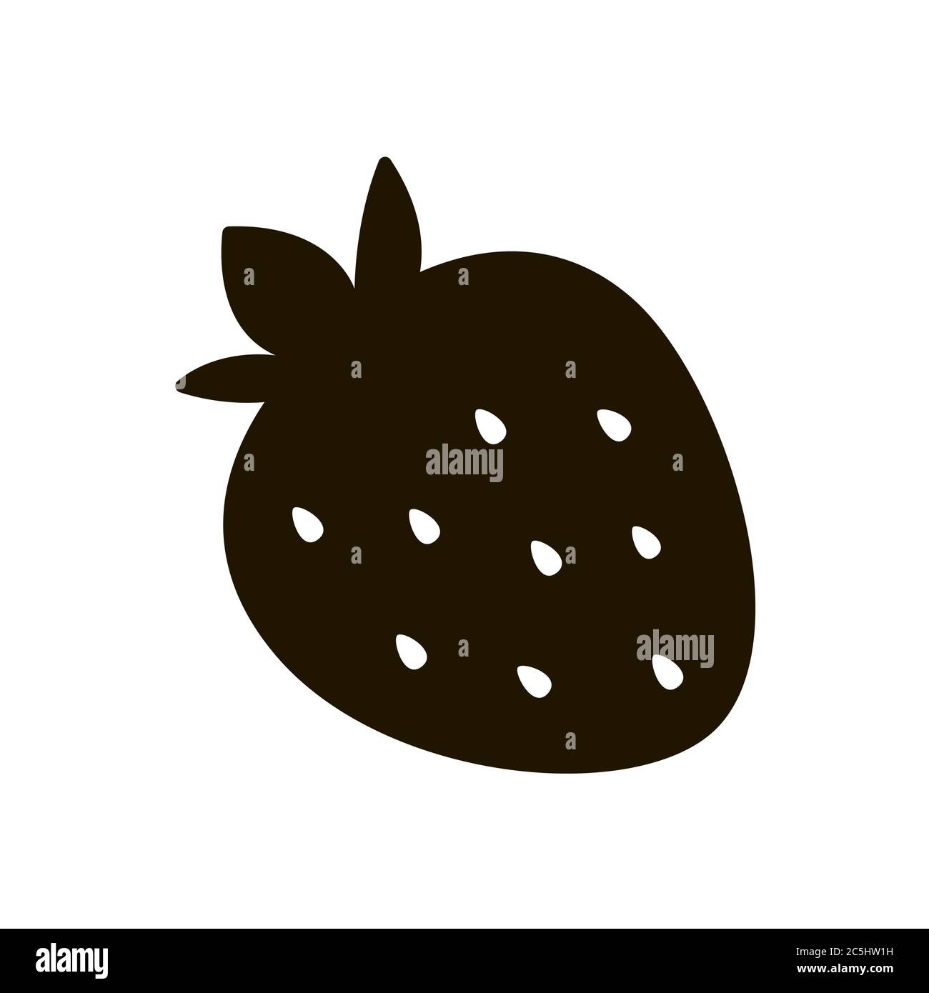 Strawberry icon in trendy flat style isolated. EPS 10 Stock Vector ...