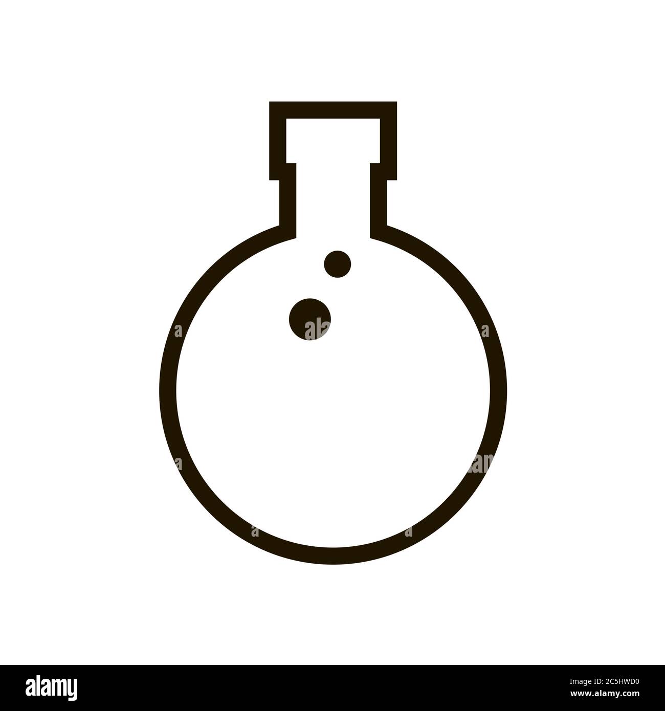 Laboratory test tube with liquid icon in trendy flat style isolated ...
