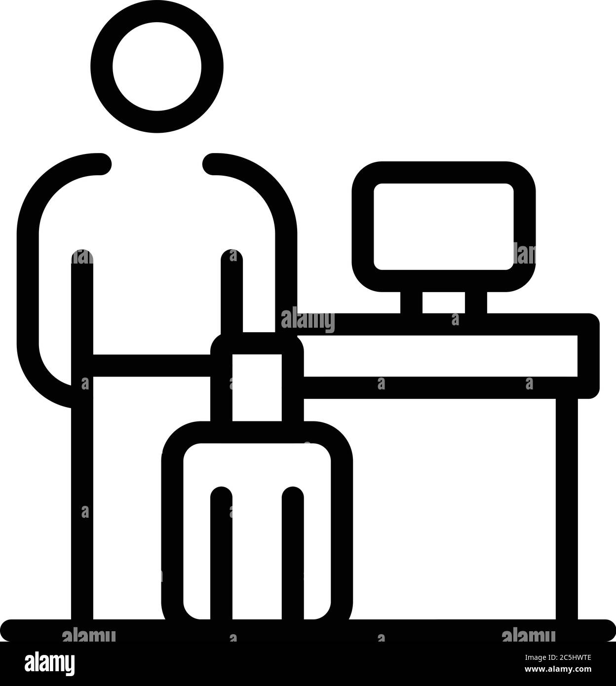Tourism manager office icon, outline style Stock Vector Image & Art - Alamy