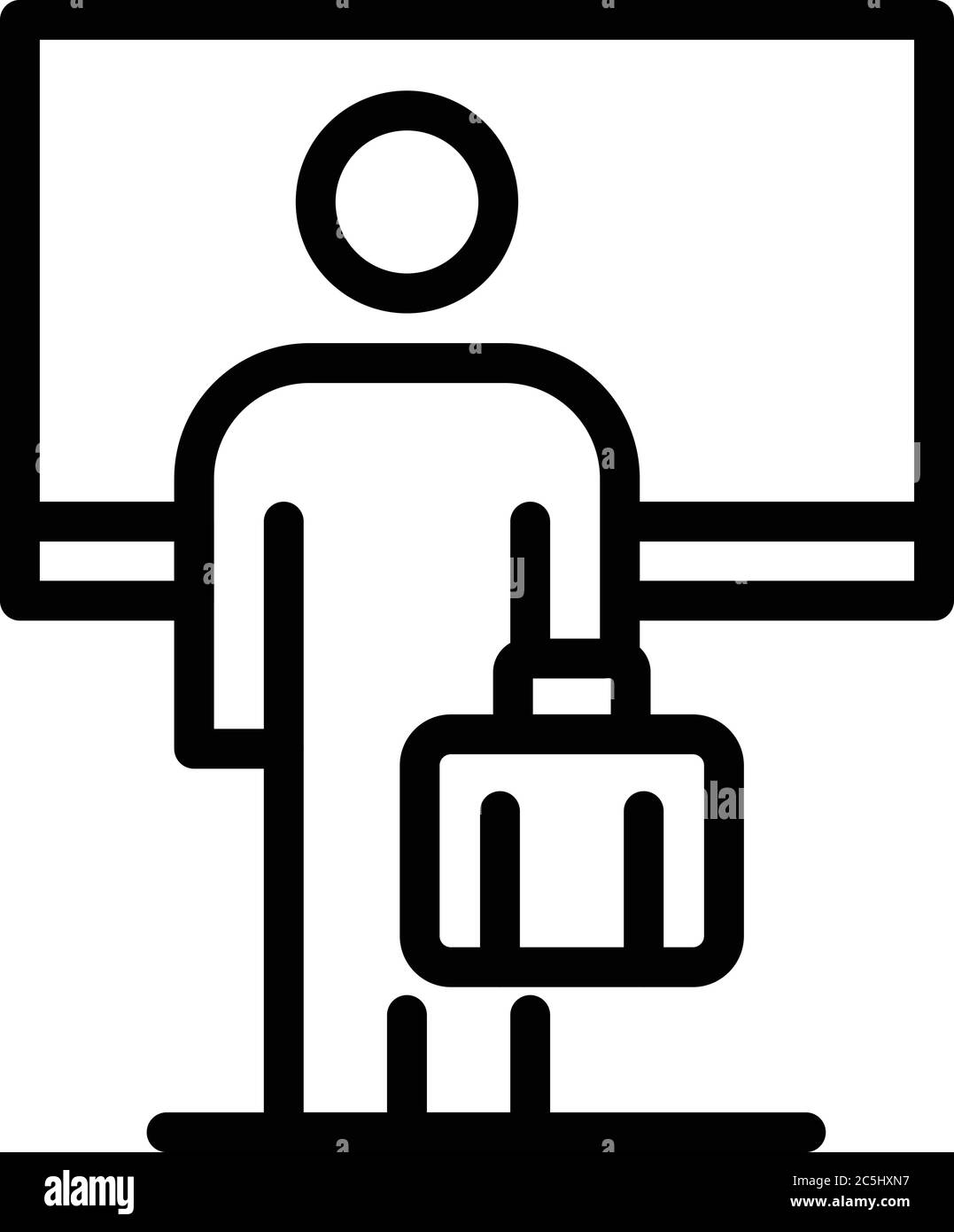 Man tourism manager icon, outline style Stock Vector Image & Art - Alamy
