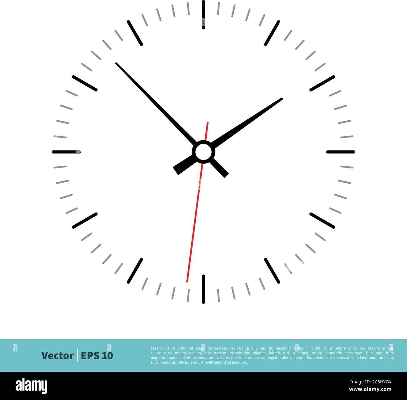 Clock Icon Vector logo Template Illustration Design. Vector EPS 10. Stock Vector
