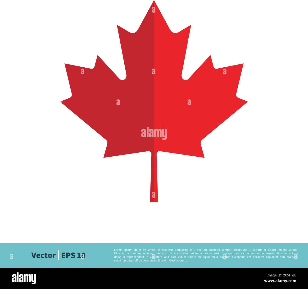 Red Maple Leaf Icon Vector Logo Template Illustration Design. Vector EPS 10. Stock Vector