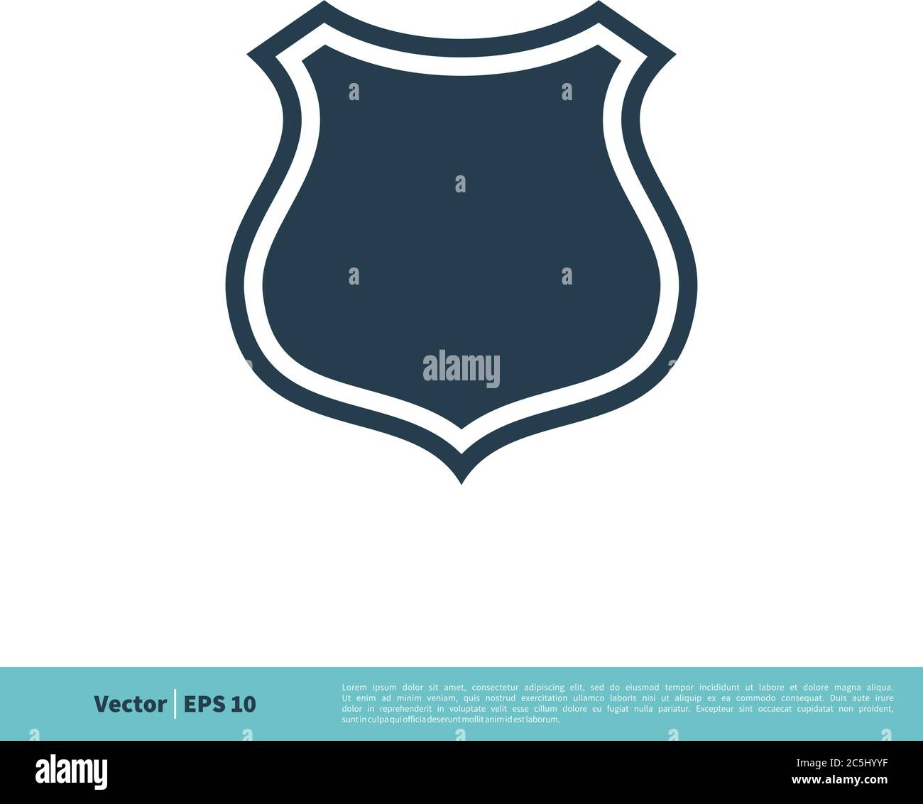 Shield Insignia Heraldic Icon Vector Logo Template Illustration Design. Vector EPS 10. Stock Vector