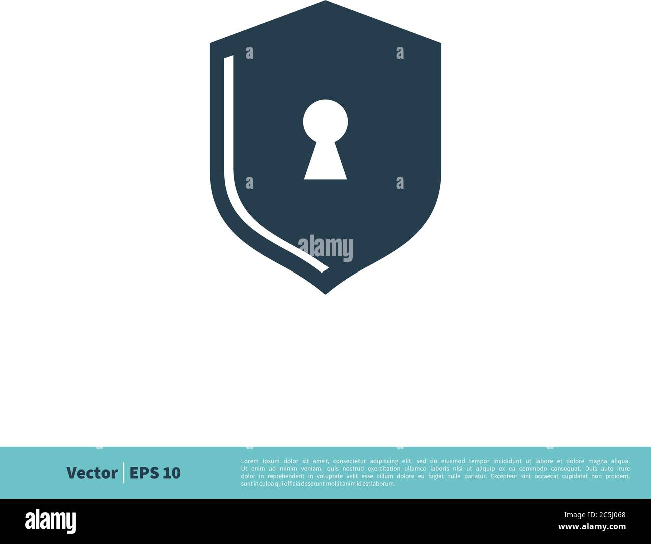 Shield and Padlock Icon Vector Logo Template Illustration Design. Vector EPS 10. Stock Vector