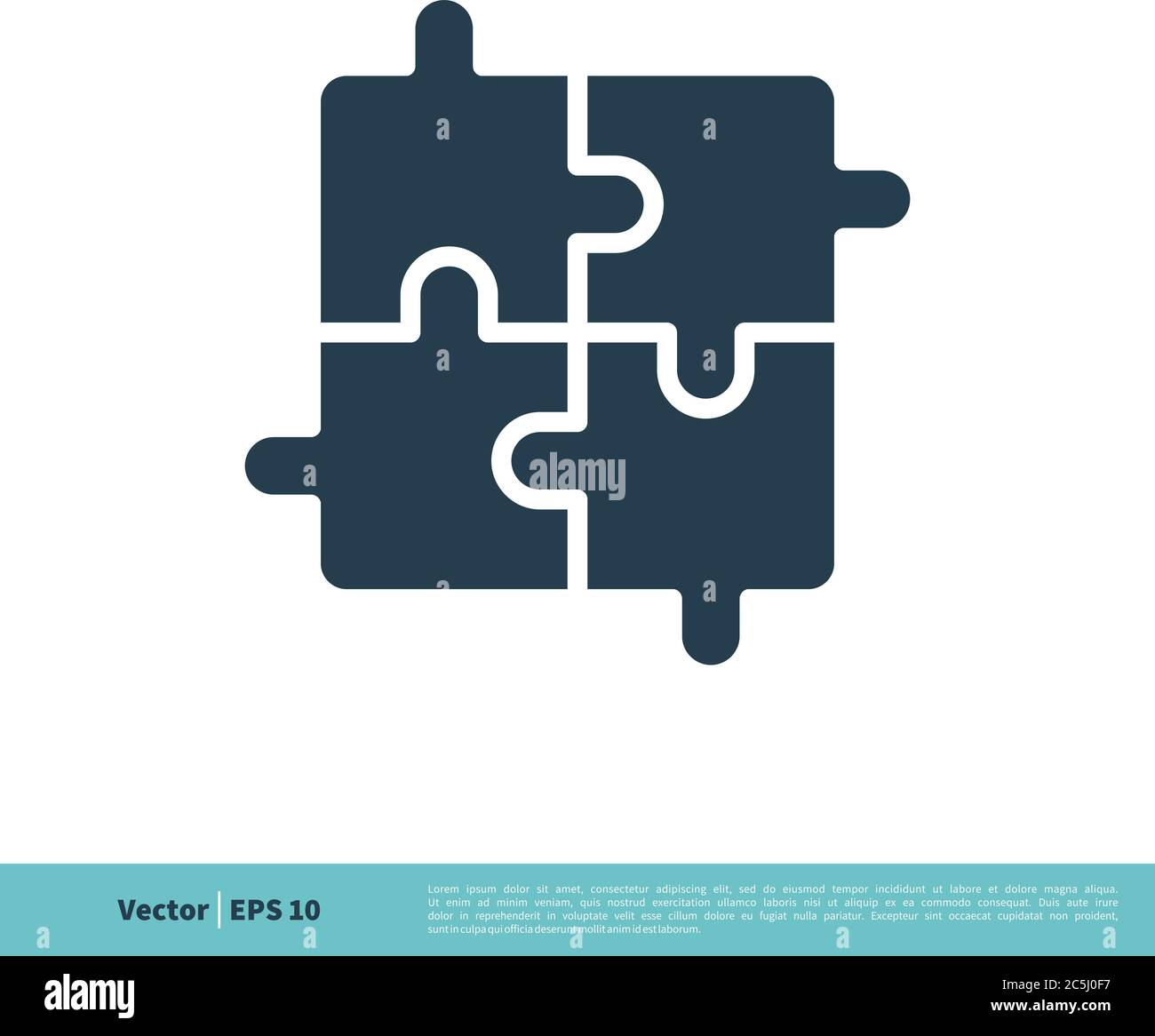 Jigsaw Puzzle Pieces Icon Vector Logo Template Illustration Design. Vector EPS 10. Stock Vector