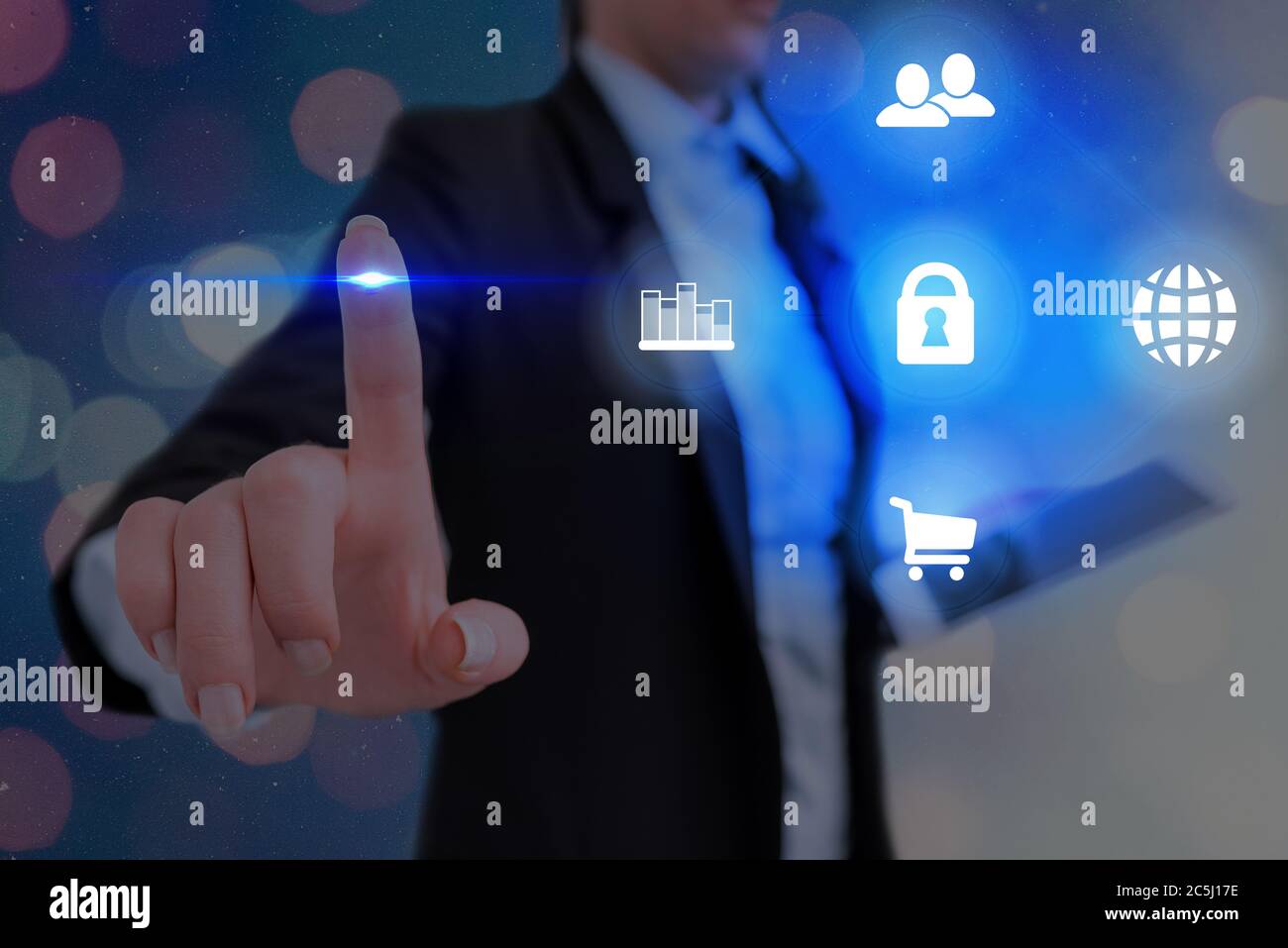 Information Digital Technology Network Connection Infographic Elements ...