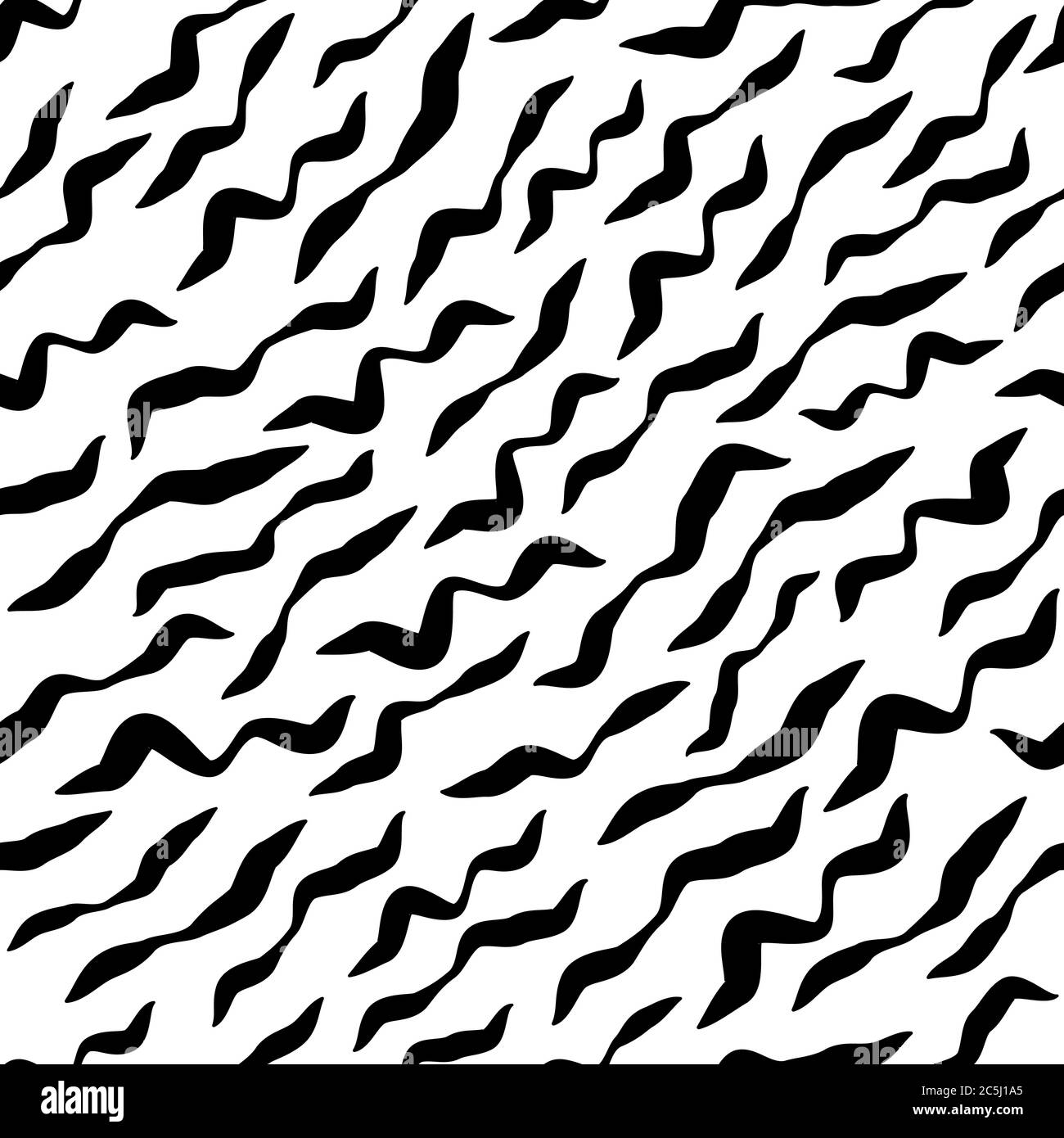 Seamless geometric pattern with wavy lines. Decorative abstract background Stock Vector
