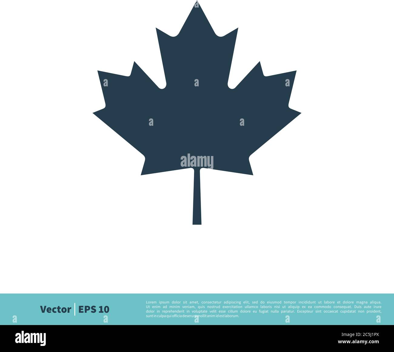 Red Maple Leaf Icon Vector Logo Template Illustration Design. Vector EPS 10. Stock Vector