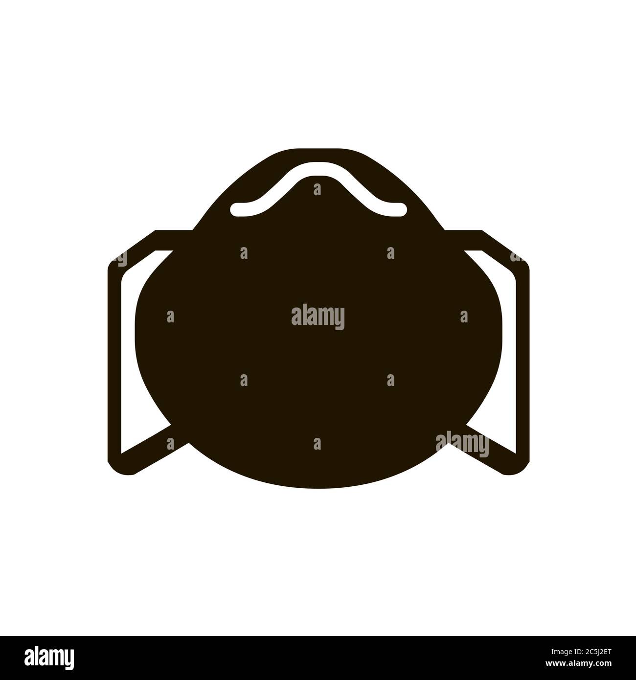 Virus protection medical mask icon in trendy flat style isolated on ...