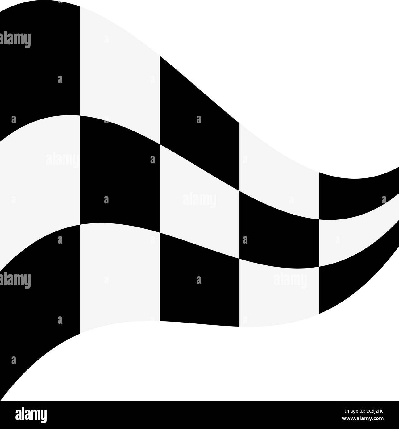 Checkered Flag vector illustration on white background Stock Vector