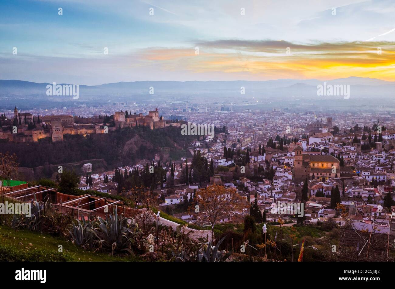 Granada Spain January 17th 2020 Alhambra Palace And Unesco Listed granada-spain-january-17th-2020-alhambra-palace-and-unesco-listed
