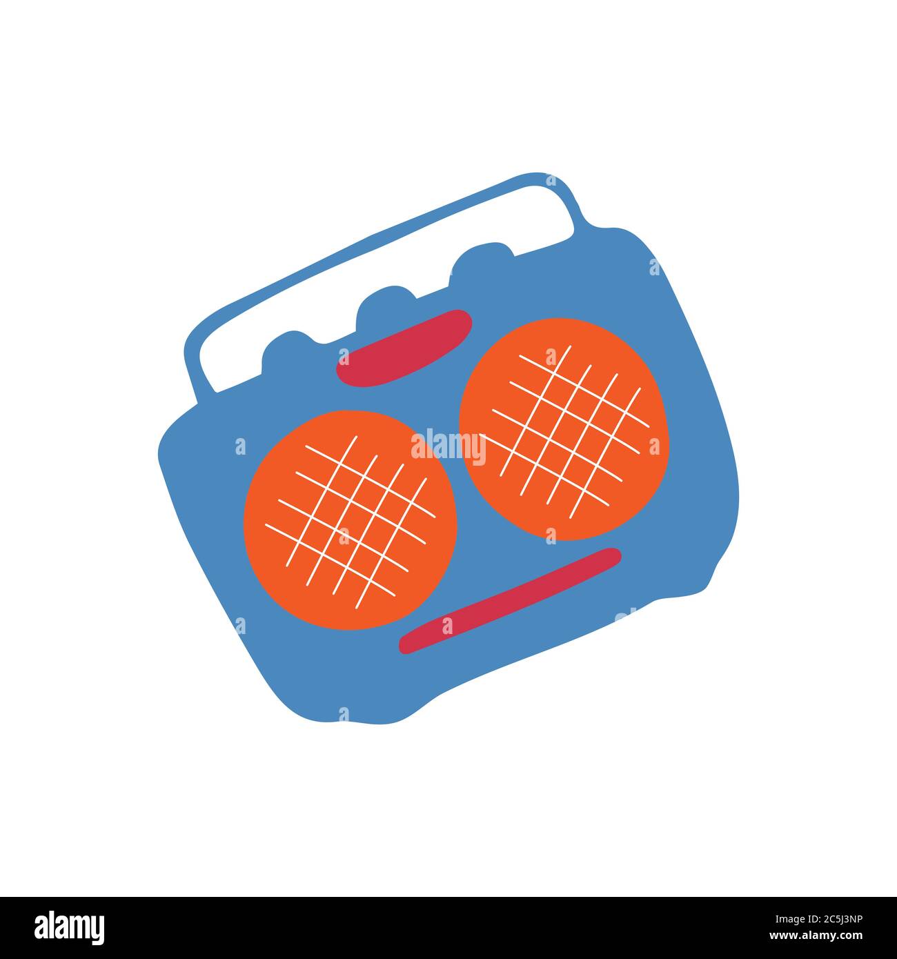 Single hand-drawn radiola icon. Musical symbol. Vector Stock Vector