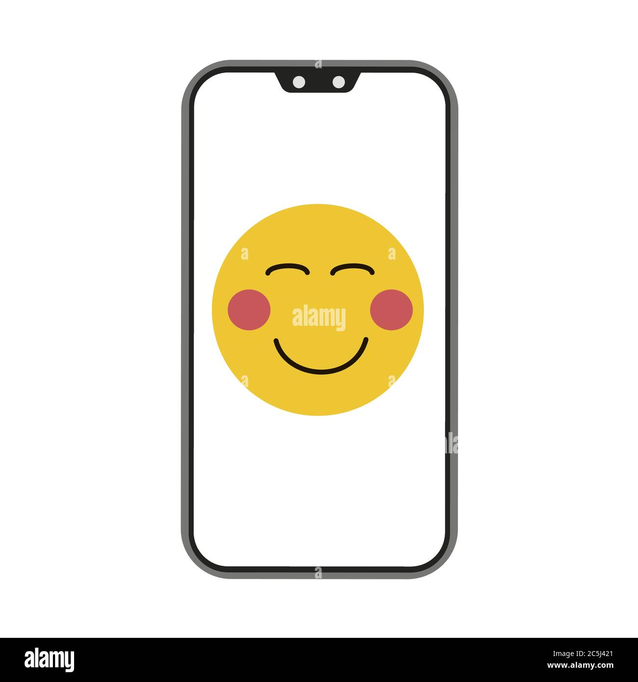 Smiley phone screen Stock Vector Images - Alamy
