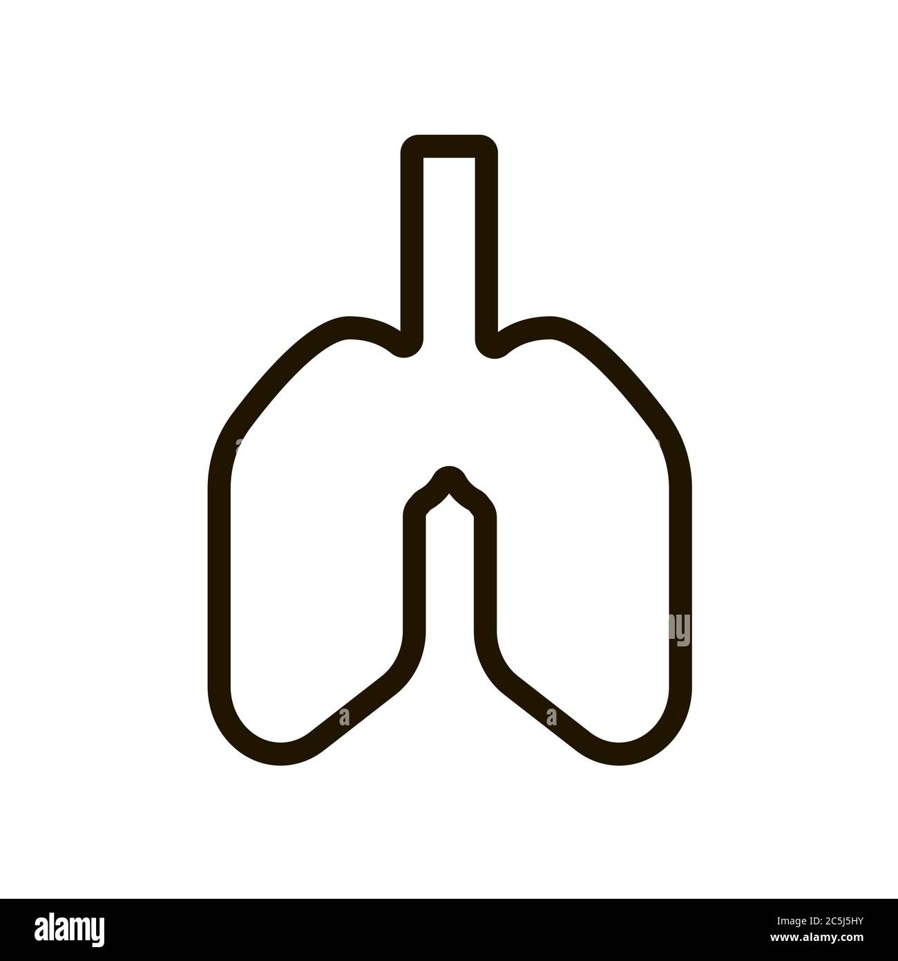 Human lungs icon in trendy flat style isolated on white background. Eps ...