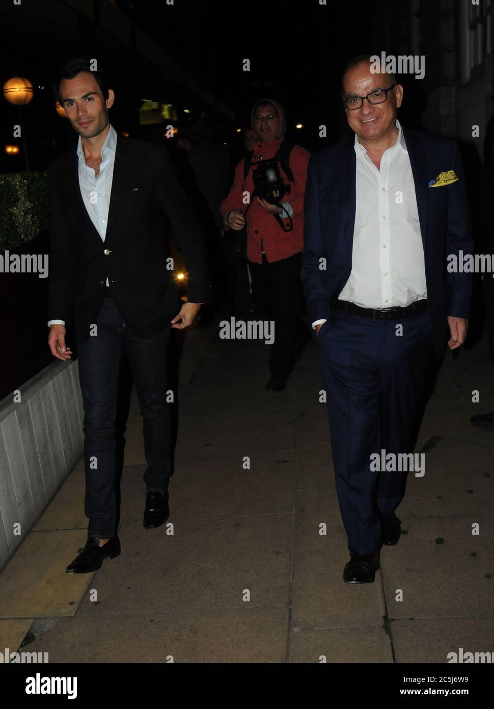 Touker Suleyman and Mark-Francis Vandelli leaves Lou Lous Bar , London