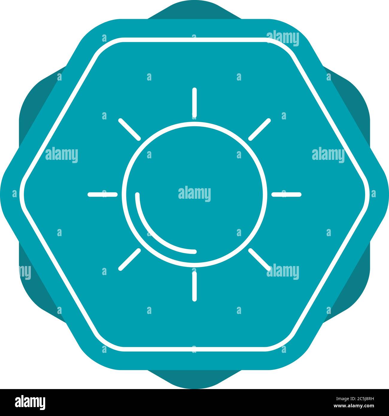 Unique Sun Vector Line Icon Stock Vector Image & Art - Alamy