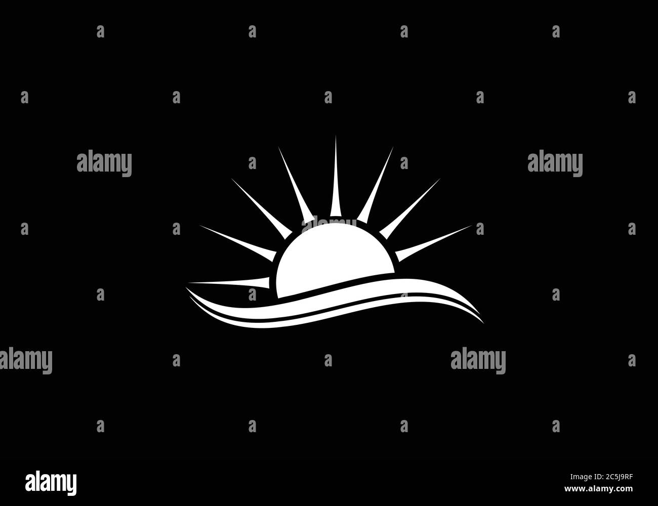 Abstract creative sun logo design, Summer Sun Logo, Sunburst icon sign ...