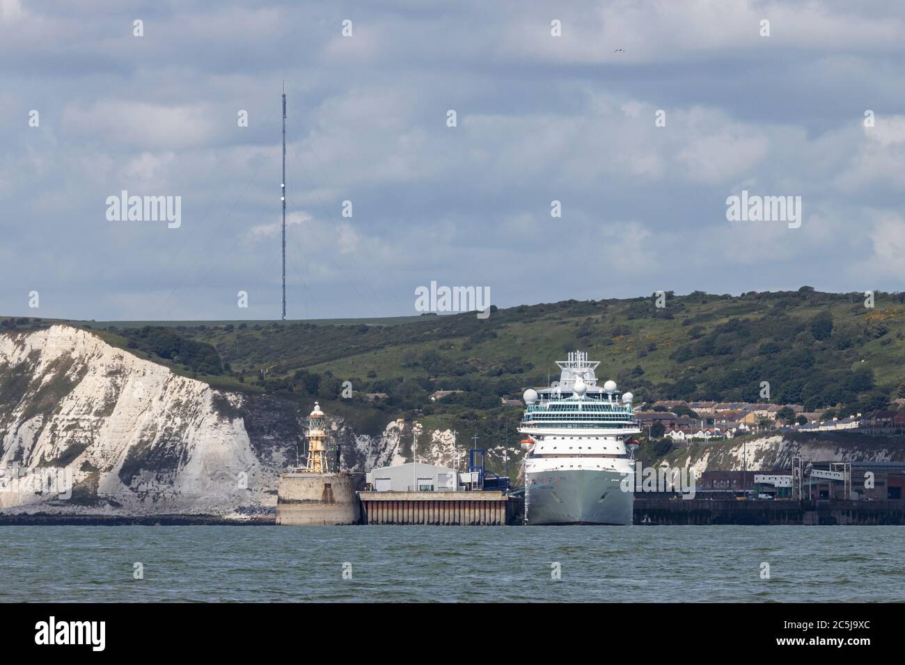 Majesty of the Seas Cruiser Moored in Port of Dover Stock Photo