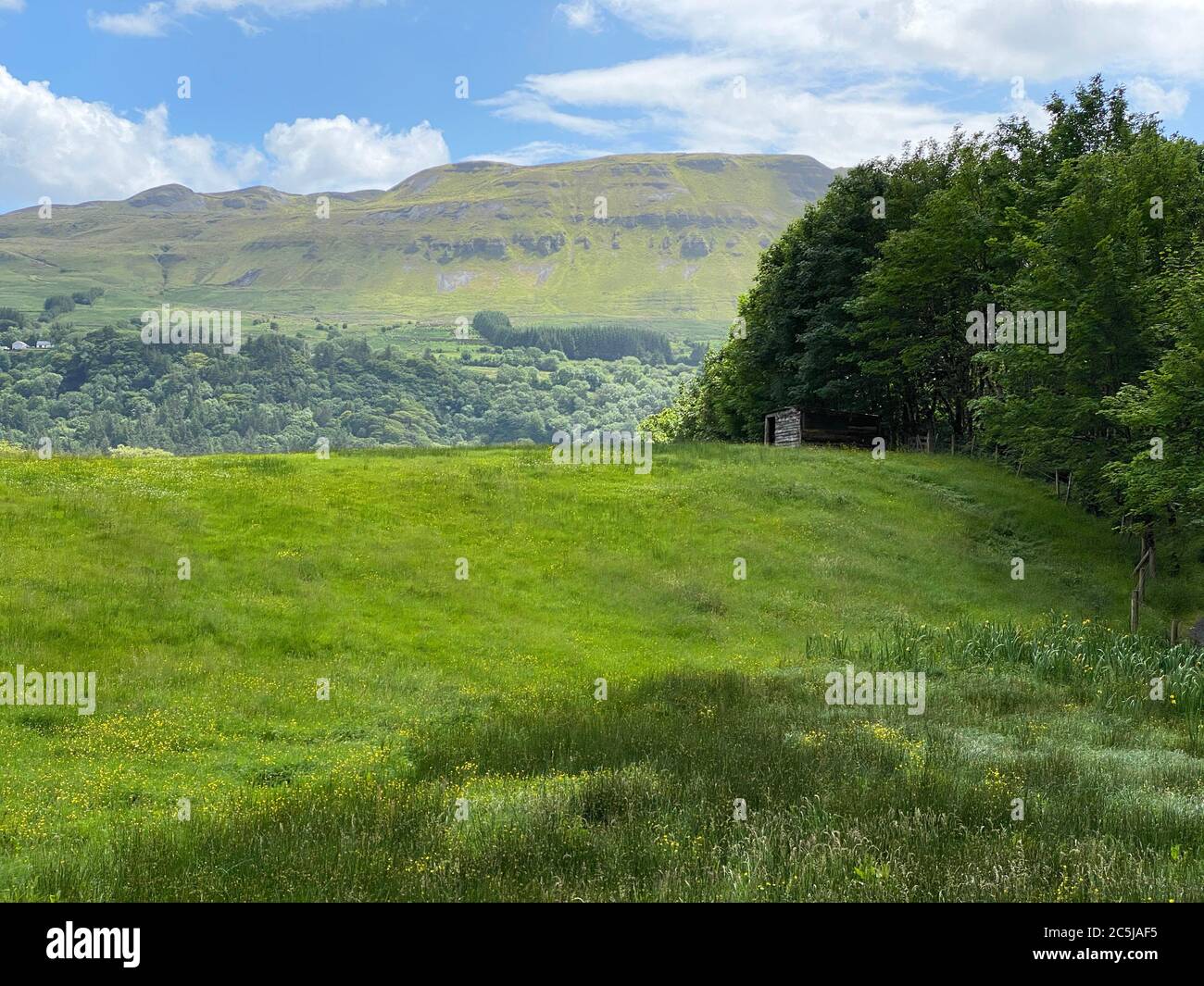 Tormore, Glencar valley - Interesting wallking trail in Co. Sligo, Ireland Stock Photo