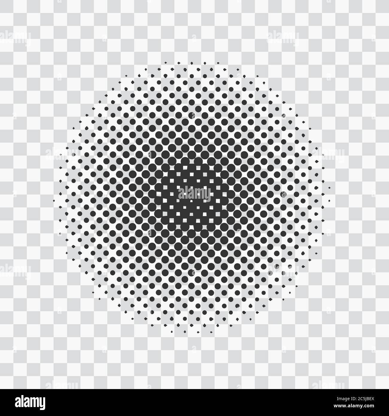 black halftone dots backgrounds. on transparent background vector eps10 Stock Vector