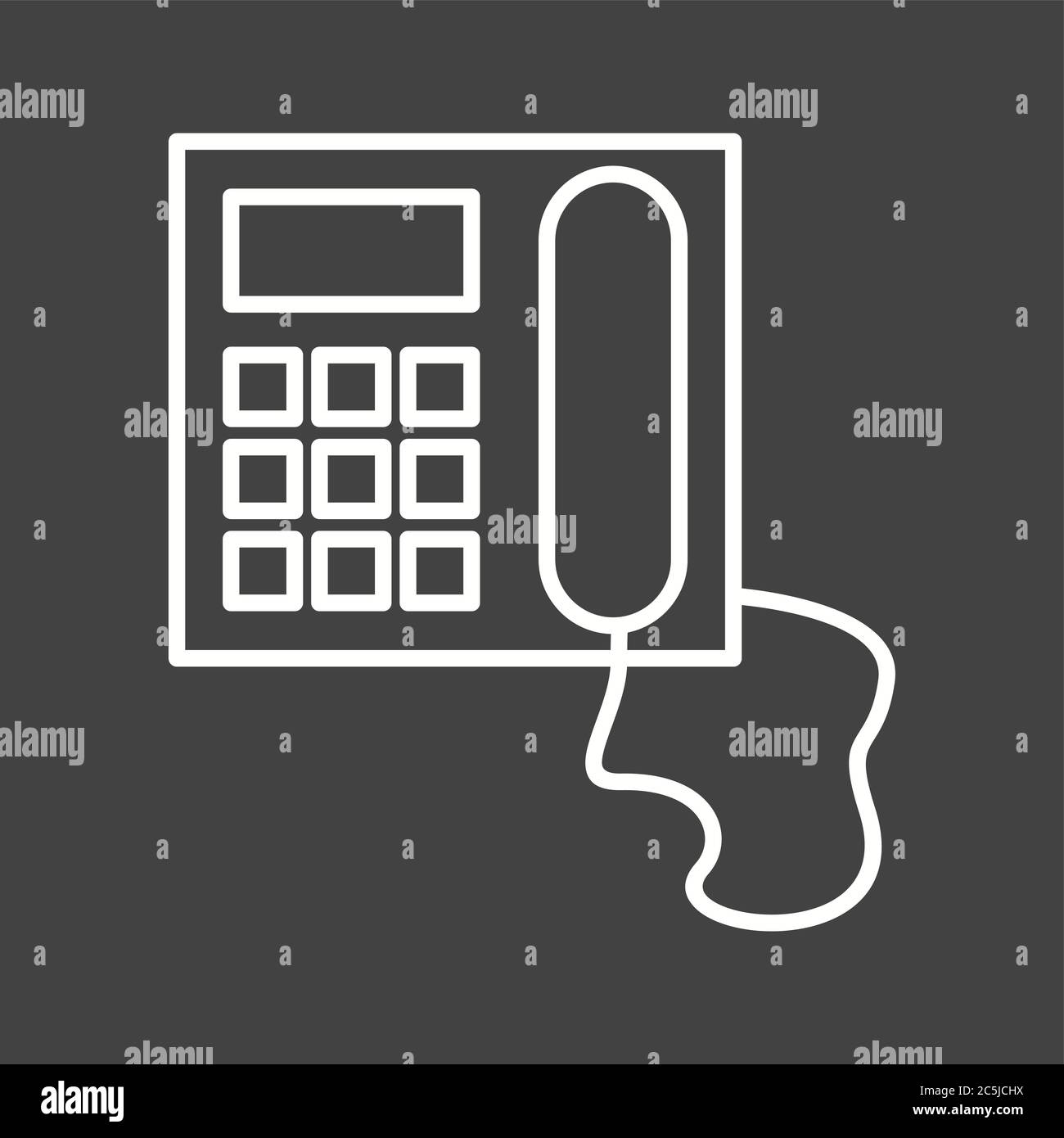 Unique Telephone Vector Line Icon Stock Vector Image & Art - Alamy