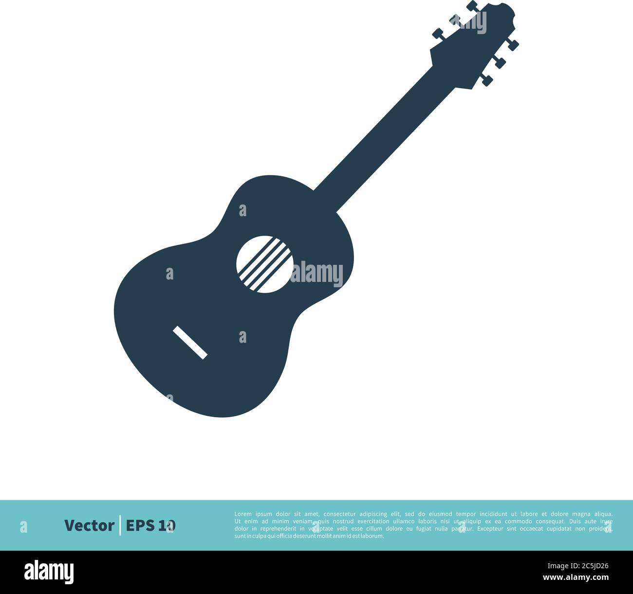Guitar Icon Vector Logo Template Illustration Design. Vector EPS 10. Stock Vector