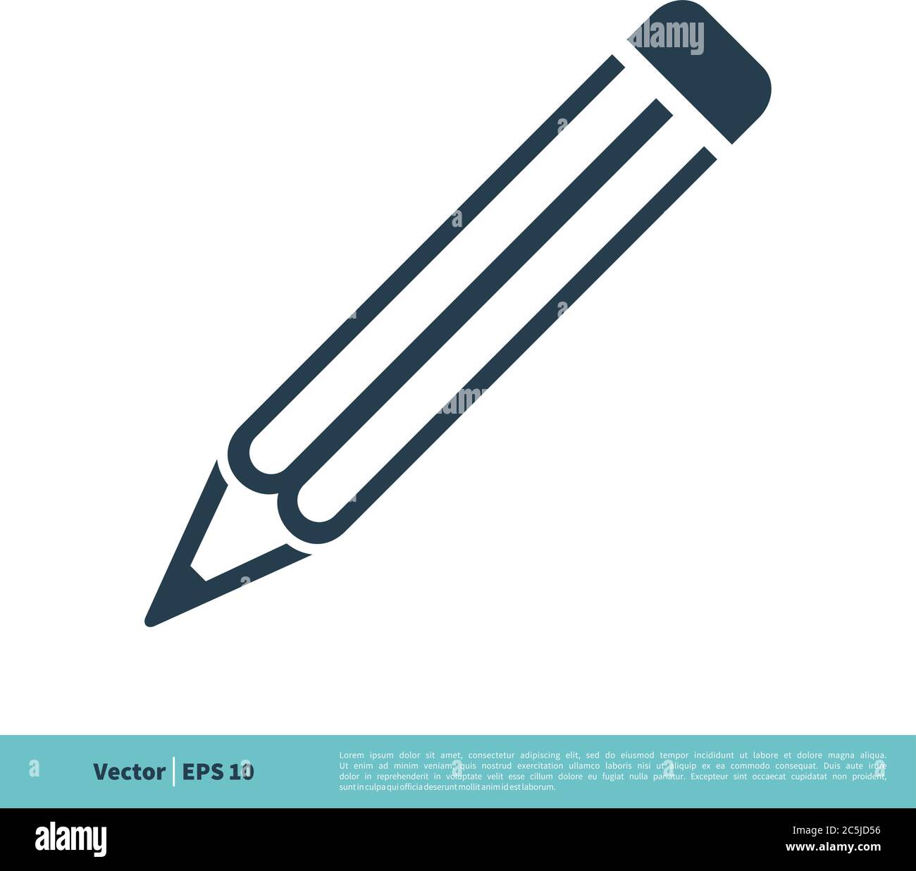 Pencil Icon Vector Logo Template Illustration Design. Vector EPS 10. Stock Vector