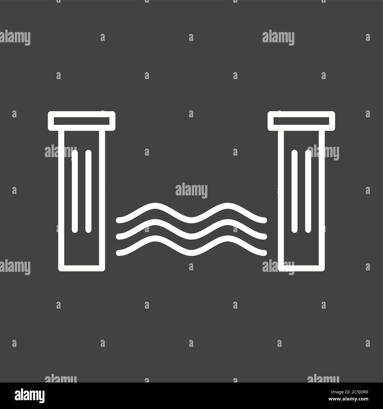 Unique Water Dam Vector Line Icon Stock Vector Image & Art - Alamy
