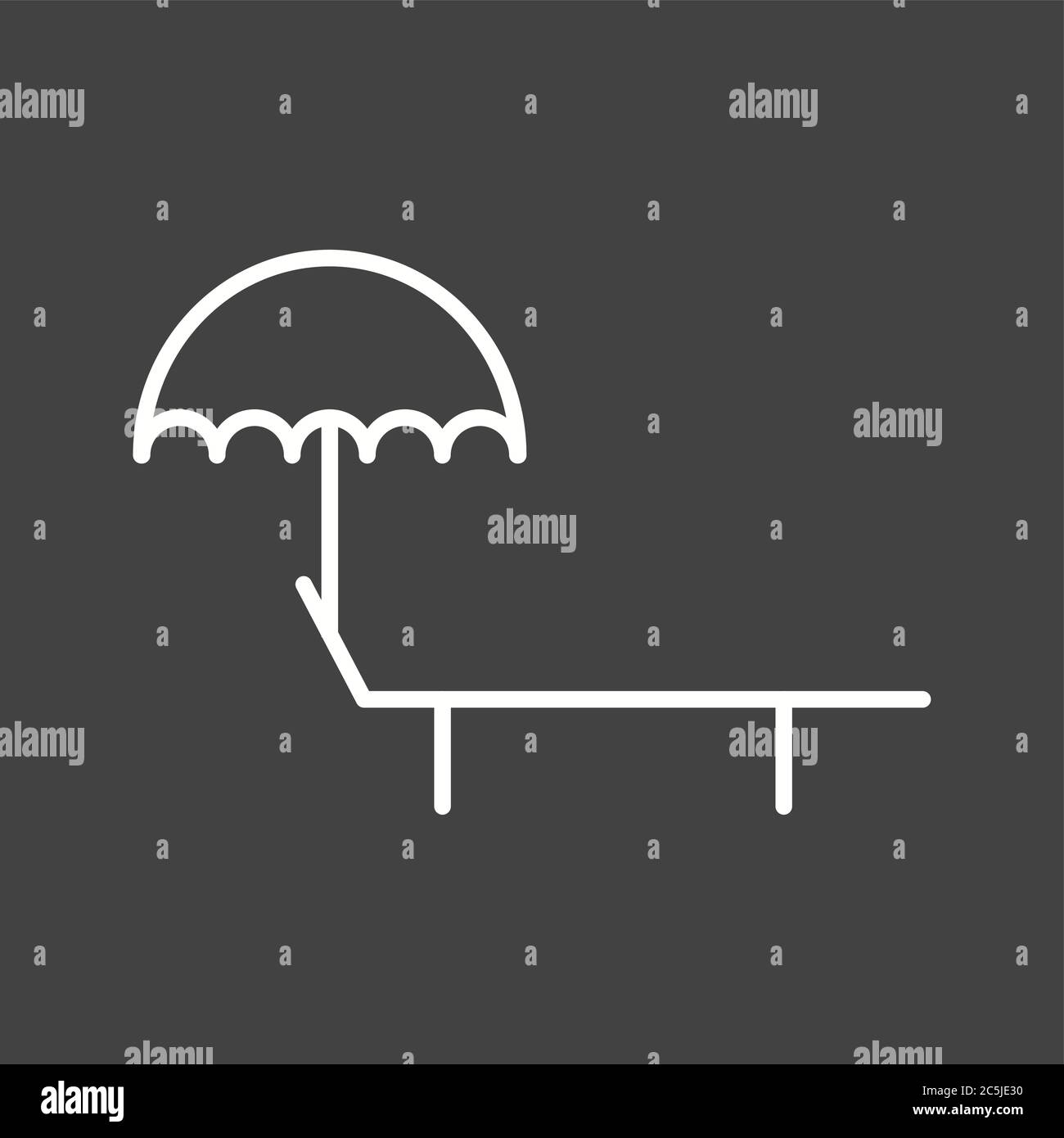 Unique Sunbathing Chair Vector Line Icon Stock Vector Image & Art - Alamy