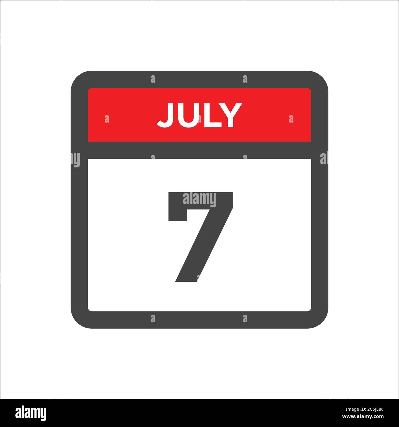 July 7 calendar icon with the day of month Stock Vector Image & Art Alamy