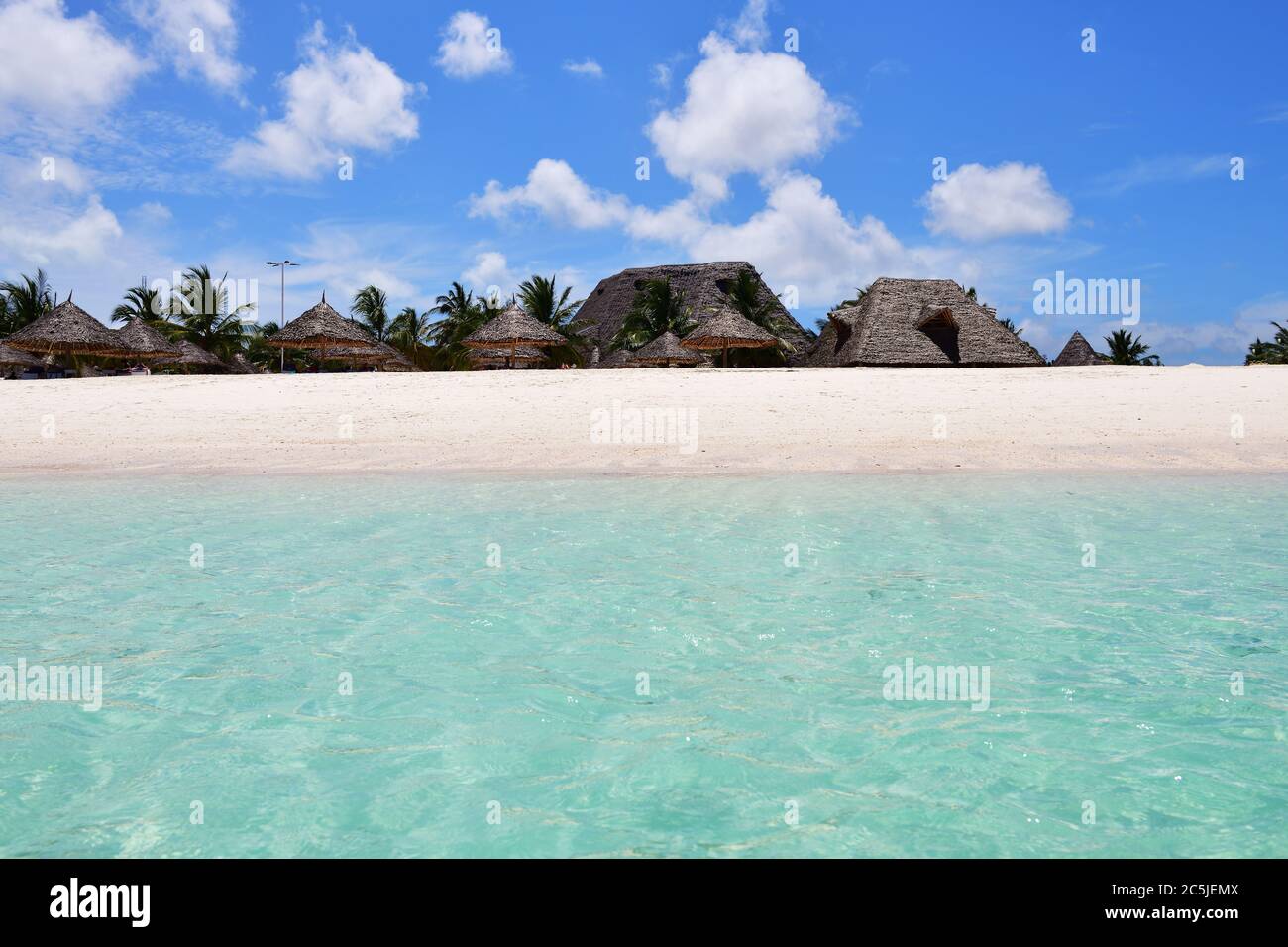 Kendwa beach resort very popular place located on one of Zanzibar top beaches Stock Photo