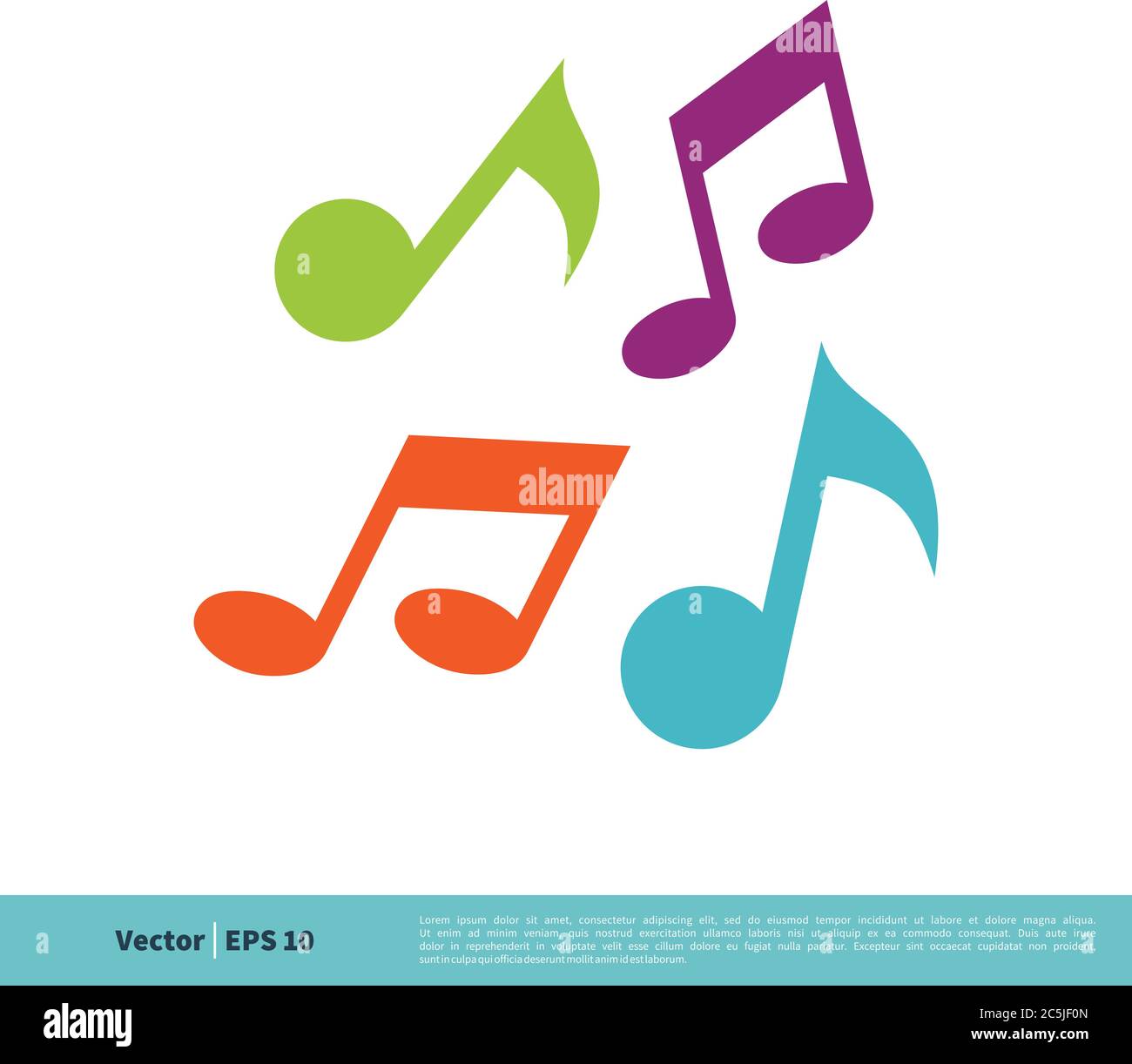 Key Note Music Icon Vector Logo Template Illustration Design. Vector EPS 10. Stock Vector