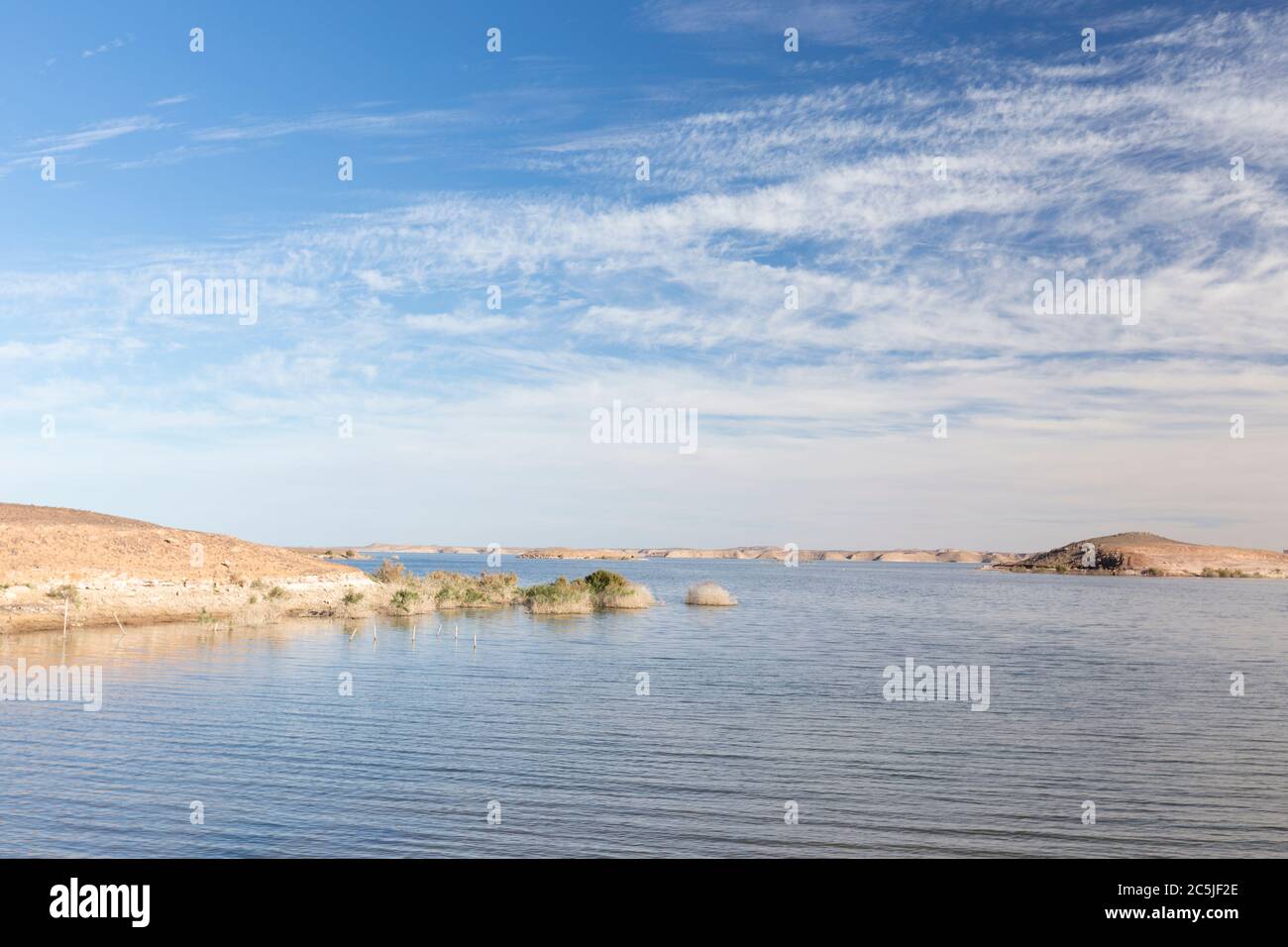 Lake Nasser in Abu Simbel, Egypt Stock Photo