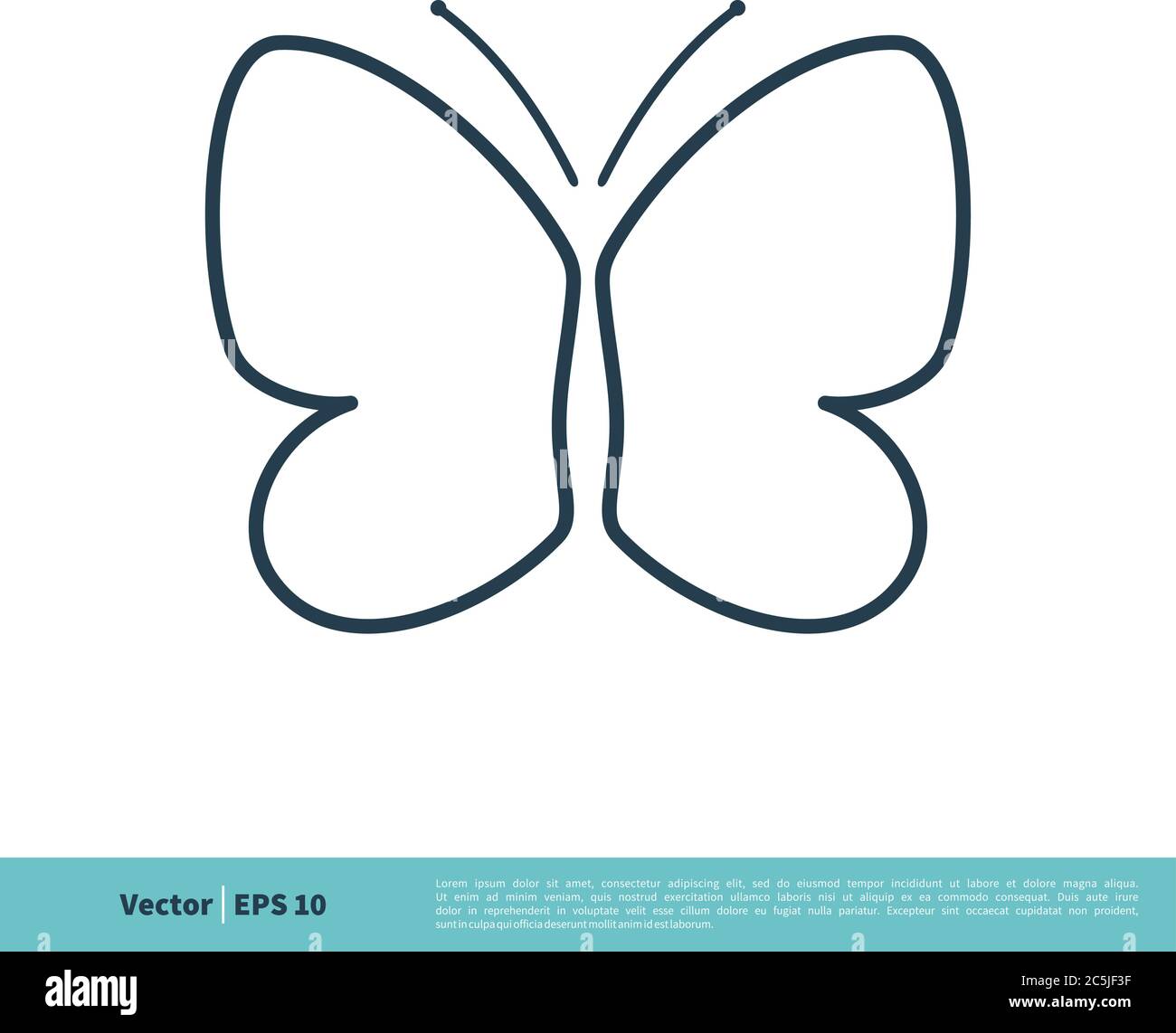 Butterfly Icon Vector Logo Template Illustration Design. Vector EPS 10. Stock Vector
