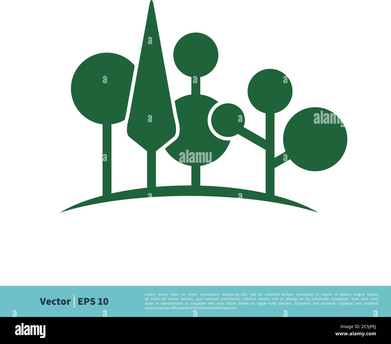 Green Tree Icon Vector Logo Template Illustration Design. Vector EPS 10. Stock Vector