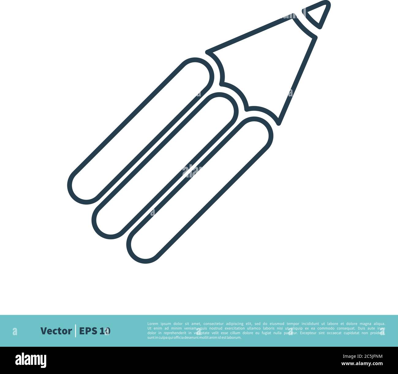 Pencil Icon Vector Logo Template Illustration Design. Vector EPS 10. Stock Vector