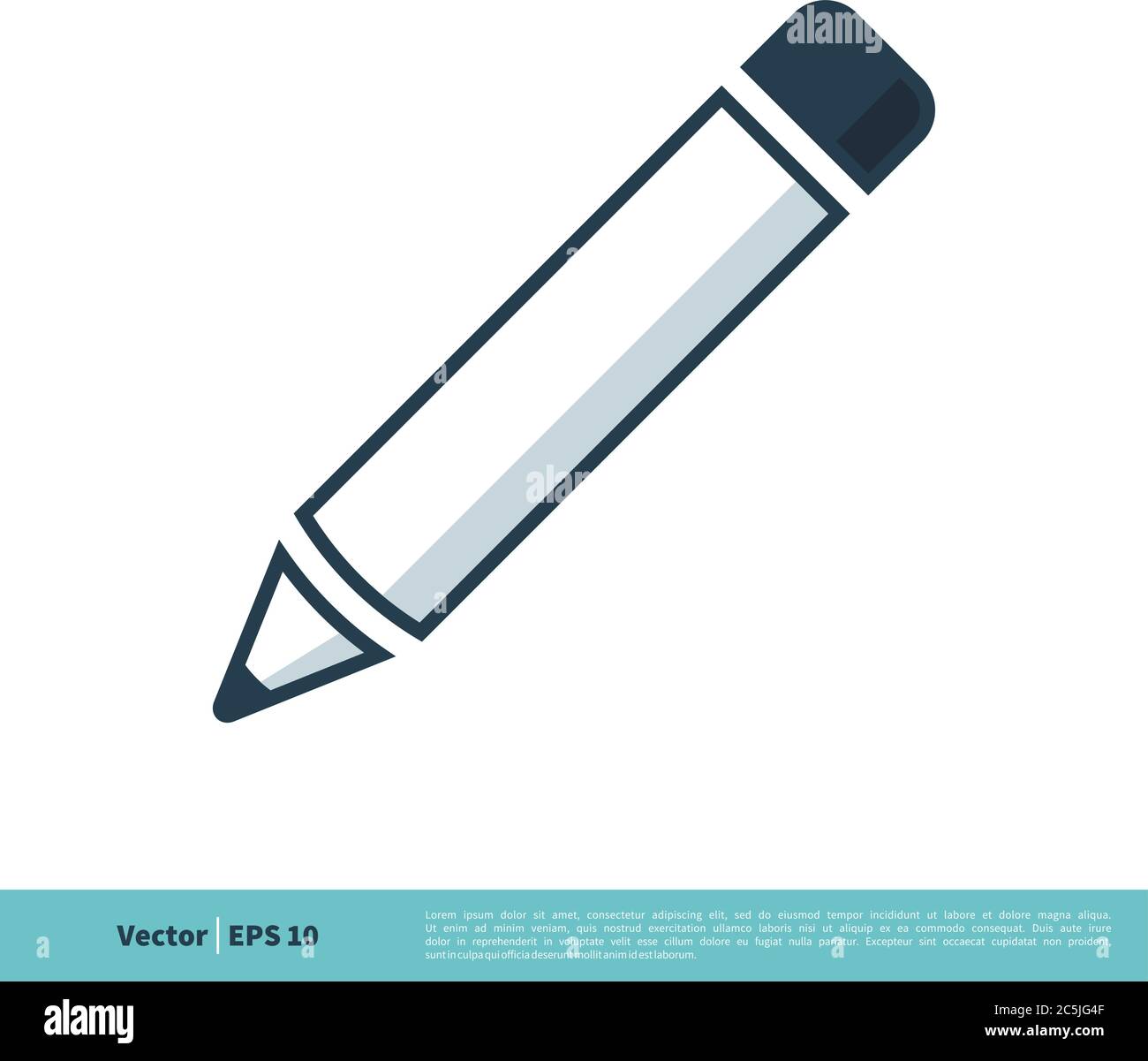 Pencil Icon Vector Logo Template Illustration Design. Vector EPS 10. Stock Vector