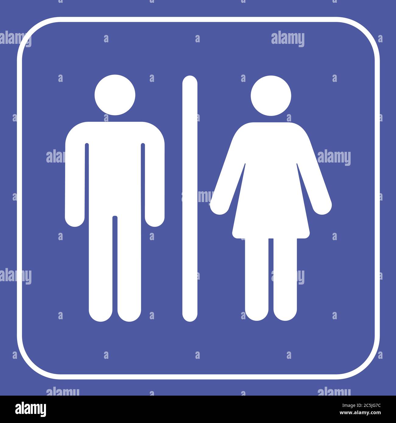 Man and a lady toilet sign. Vector illustration in trendy flat style. EPS 10 Stock Vector